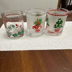 Christmas vintage votive candle holder’s set of 3